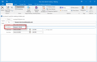 Schedule a meeting in Outlook 2010